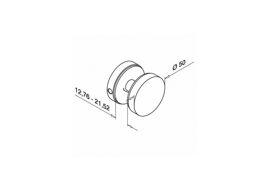 130742-12~~Glasverbinder, model 0742, Ø50mm