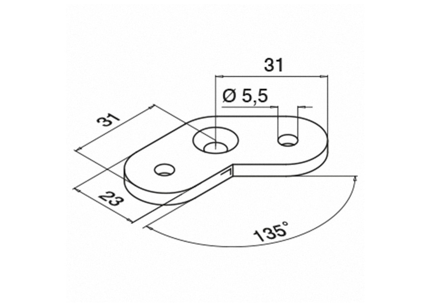 Plat 135°,