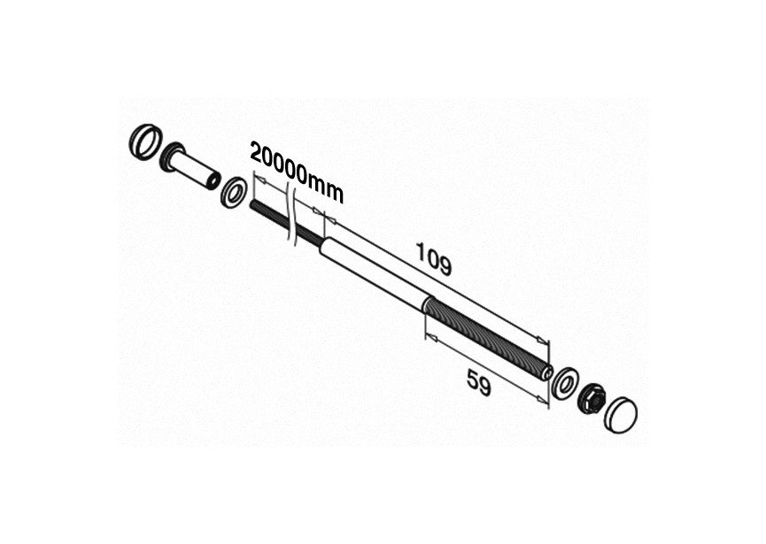 147901-004-20~~Fast Fix kabelset, 20 m, kabel 4 mm,