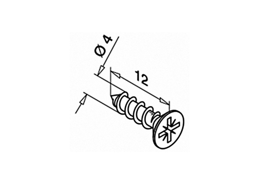 Vis à tête fraisée - empreinte cruciforme, QS-200,