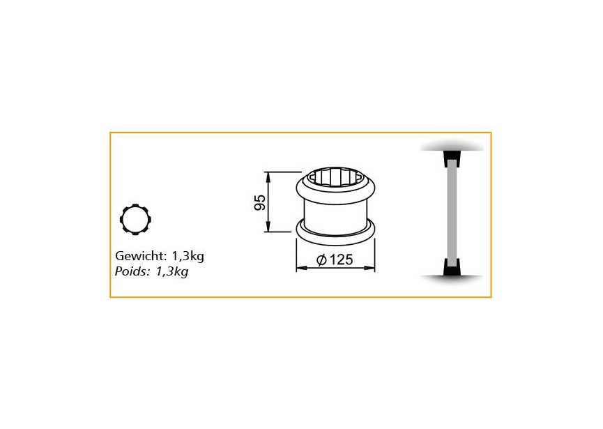 EXTREMITE POUR COLONNE 80MM - DECO 2