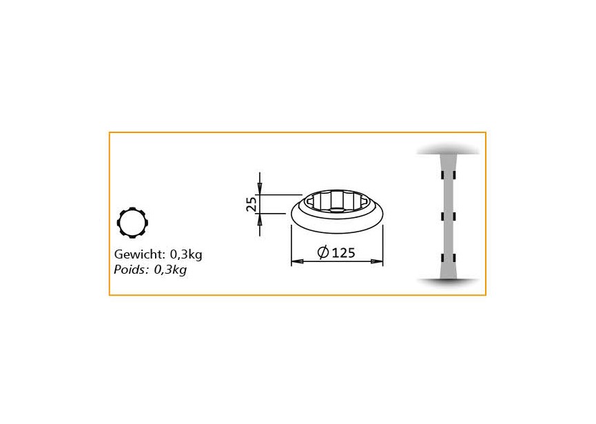 DC-80R ARCHI 2~~RING VOOR KOLOM 80MM - ARCHI 2