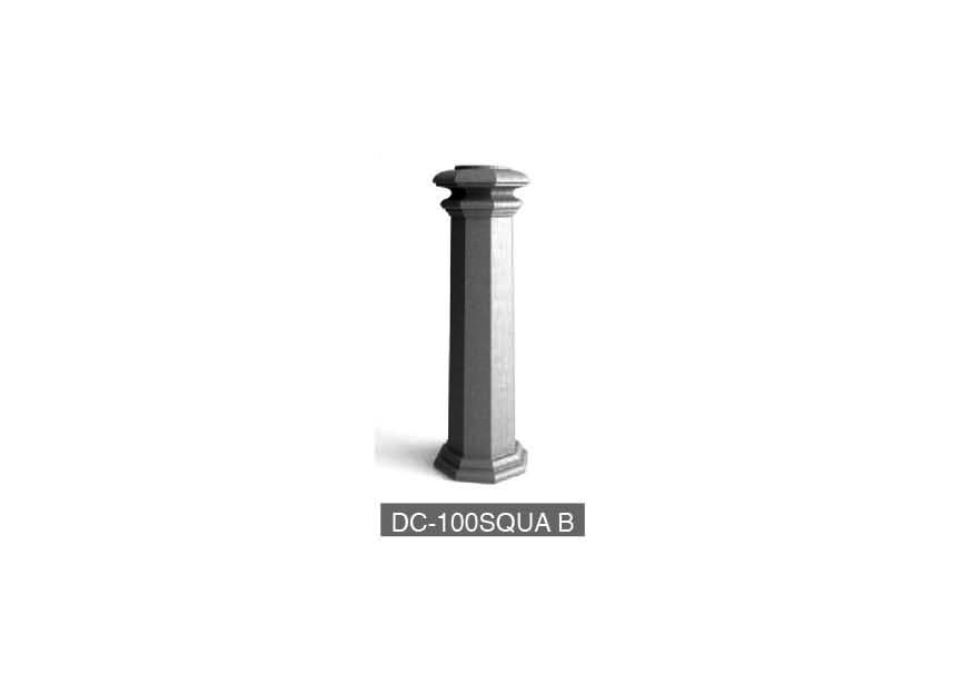 DC-100SQUA B~~UITEINDE VOOR KOLOM 100MM - SQUARE B