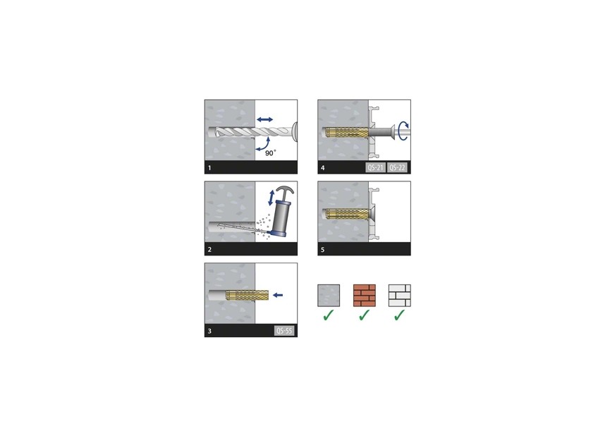 200851-827~~BEVESTIGINGSMATERIAAL MOD.0851 - PER 50 STUKS