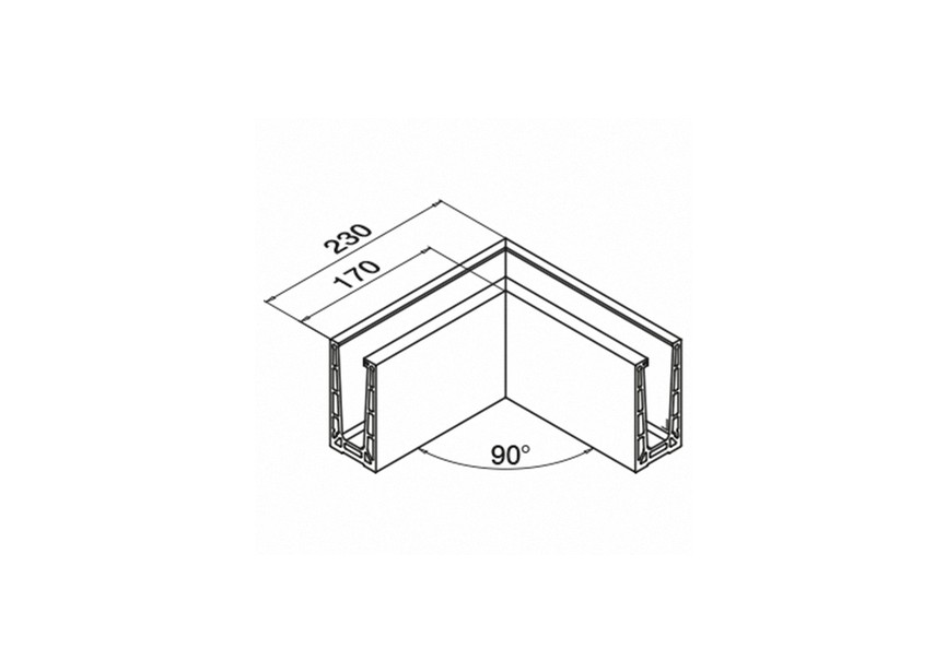 168111-01-18~~PRO TOP 90° BINNENHOEK, aluminium, RVS-effect