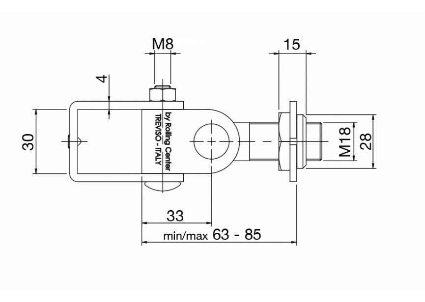 GOND POUR TUBE CARRE - 30MM