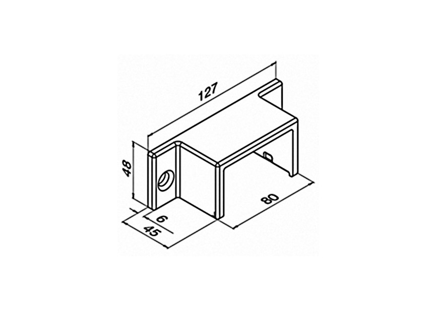 116515-654-34~~Muurflens voor u-profielbuis,