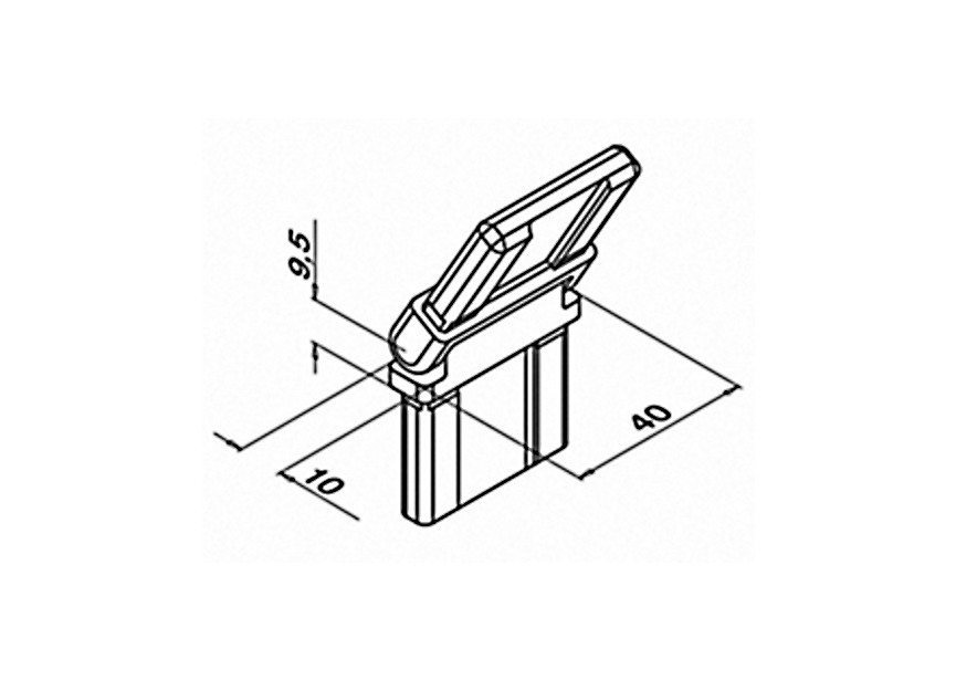 Square Line - raccord dangle orientable (0°-70°),