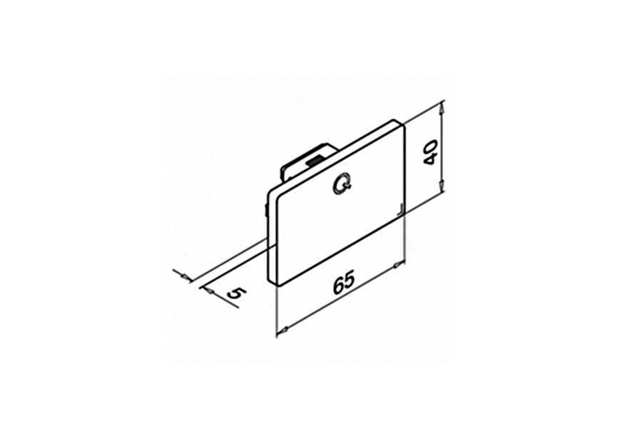 166734-654-00~~Vlakke eindkap voor u-profielbuis, Easy Hit,