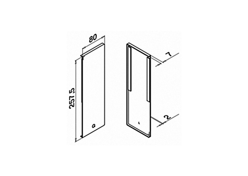 Easy Glass Max Y - montage latéral - embout côté