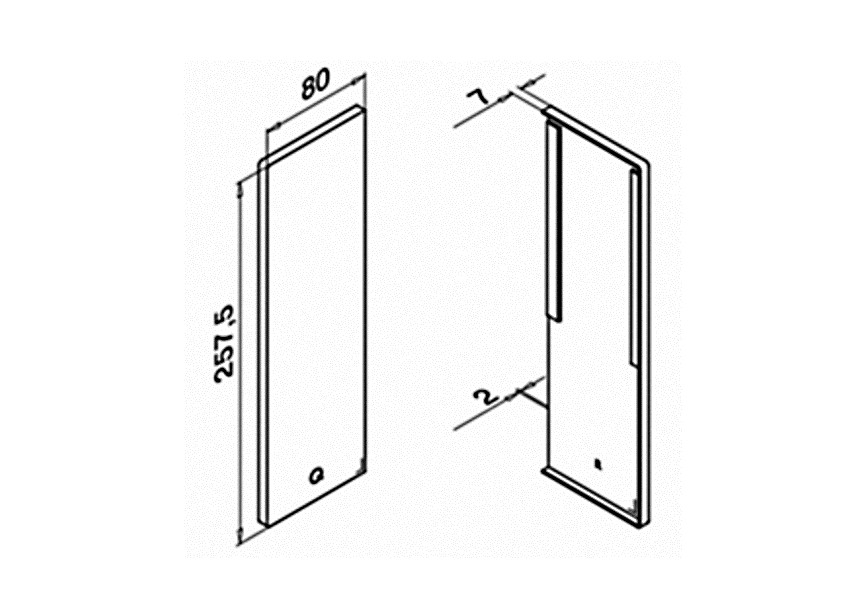 Easy Glass Max Y - montage latéral - embout côté