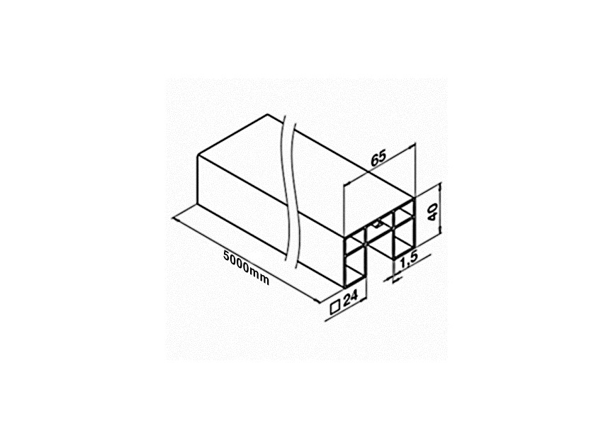 Easy Glass Hybrid - tube fond de gorge 65x40x1,5- 5M