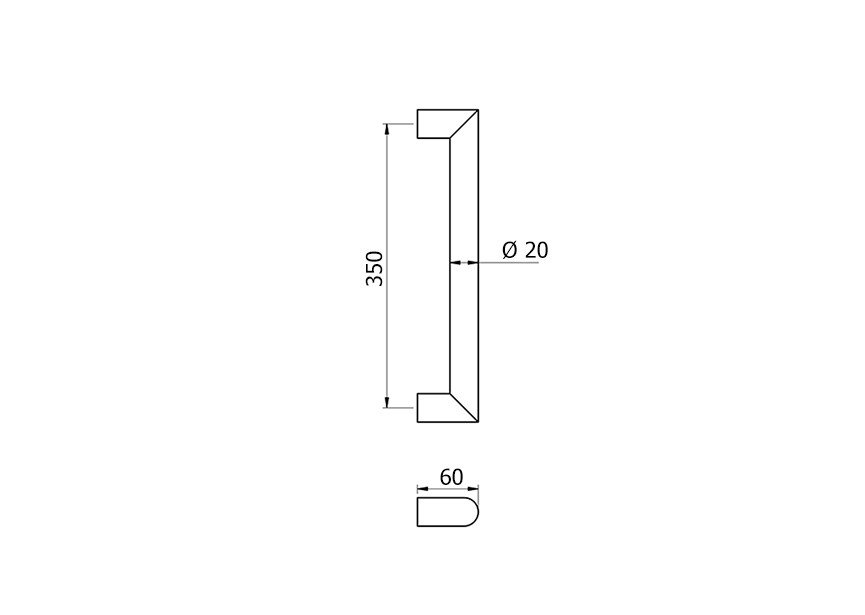 Barre de tirage Hext D20 I350 H60