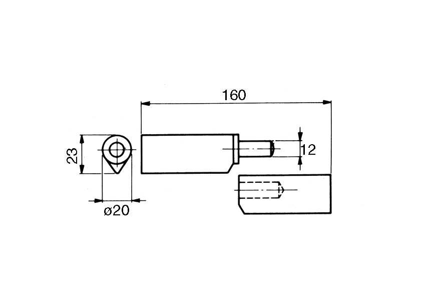 PAUMELLE A SOUDER - 160MM