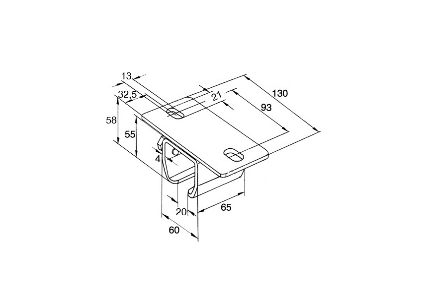 MANCHON POUR LA FIXATION AU PLAFOND - TYPE 40