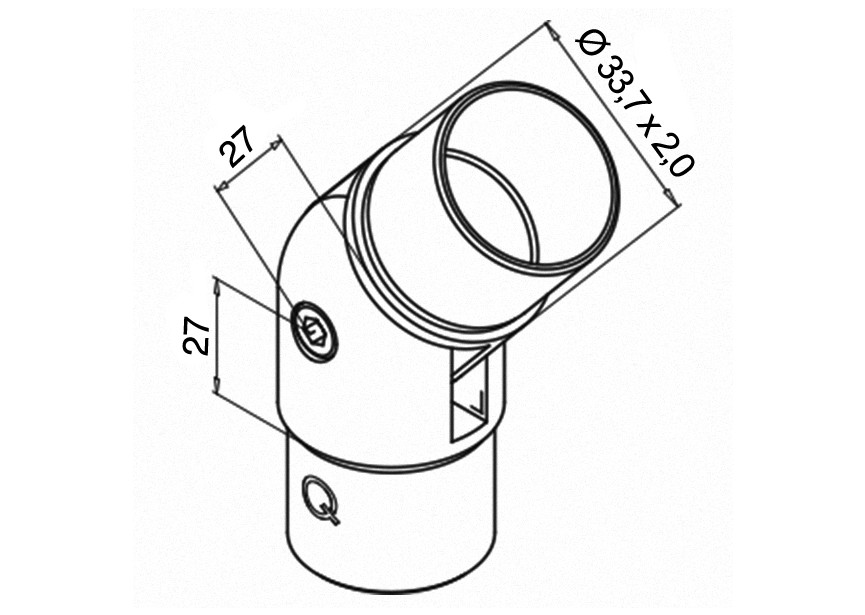 140302-233-12~~Hoekverbinder, variabel, (- 90° bis + 90°),