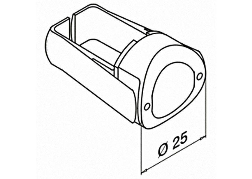 190051-242-66-50~~LED-spotlight, 0,55W, 45mA, 12V, IP66, Ø25 mm,