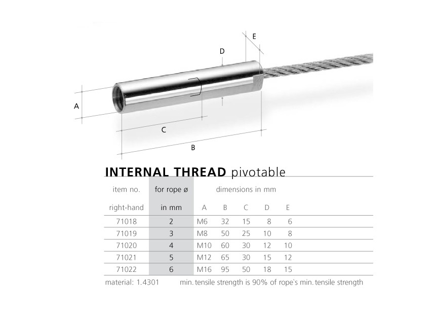 FILETAGE INTERIEUR o6mm