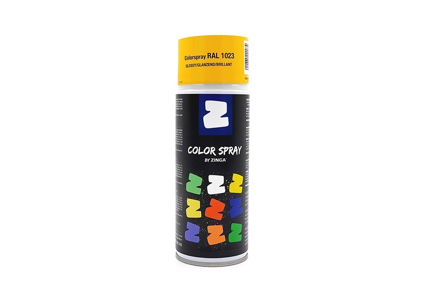 ZINGA COLOR SPRAY RAL 1023 - JAUNE SIGNALISATION