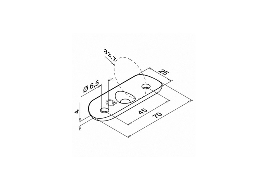 131810-033-12~~Handrailinghouder,D33,7mm