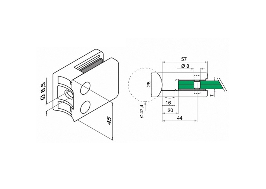 144200-042-10~~Glasklem,MOD 42,excl.klemrubbers,D42,4mm