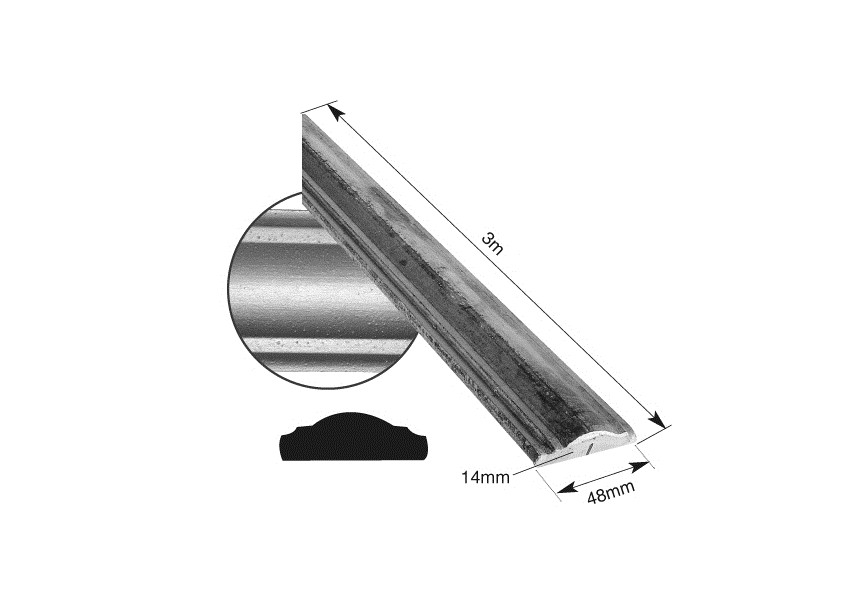 MC114-4-3M~~HANDGREEP 50X14MM - 3 METER !