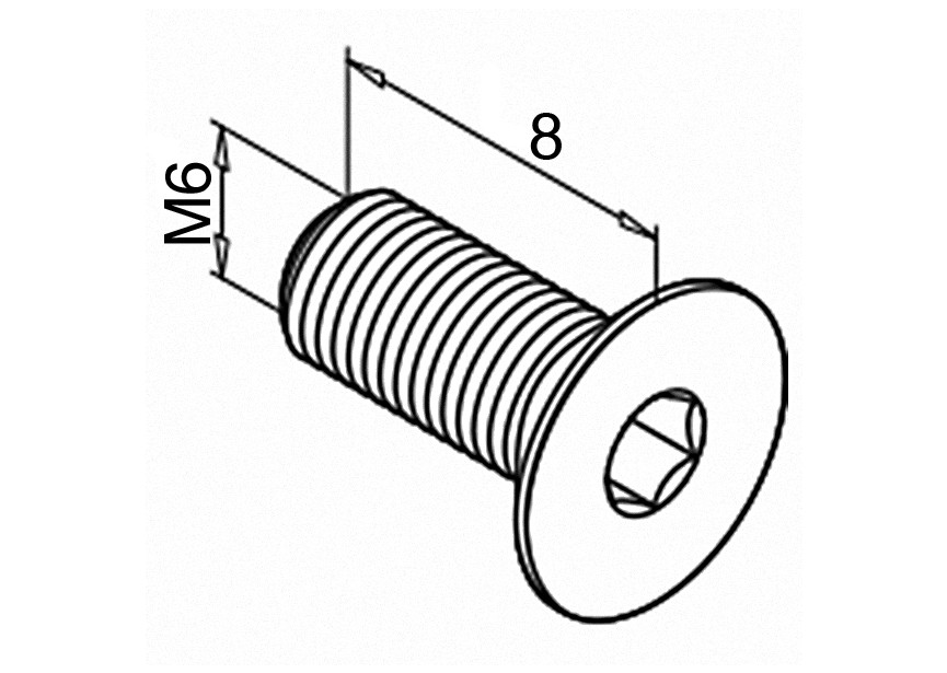 240670-608~~Verzonken schroef met binnenzeskant, QS-205, VP 50ST