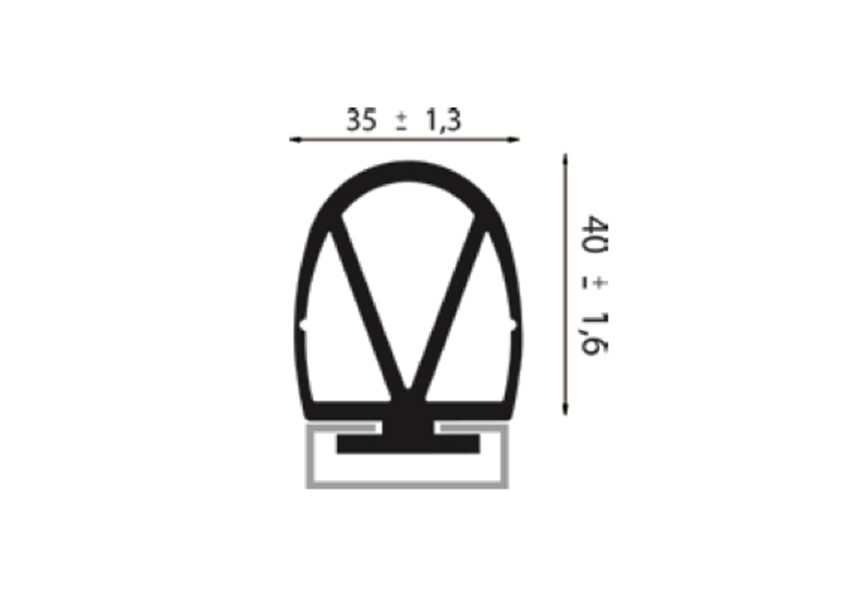 667053~~veiligheidsrubber profiel (12m)