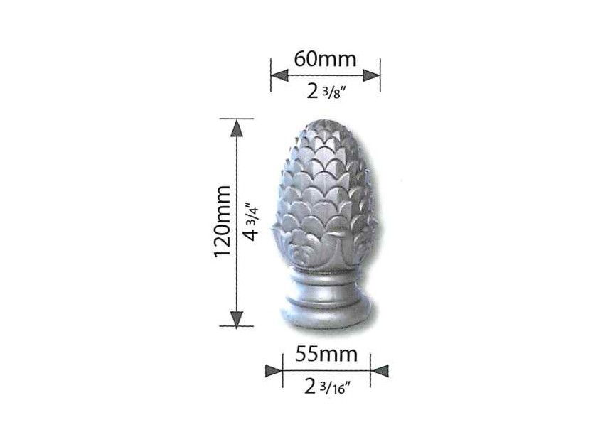 ALUT12~~PAALKOP M10 IN ALUMINIUM