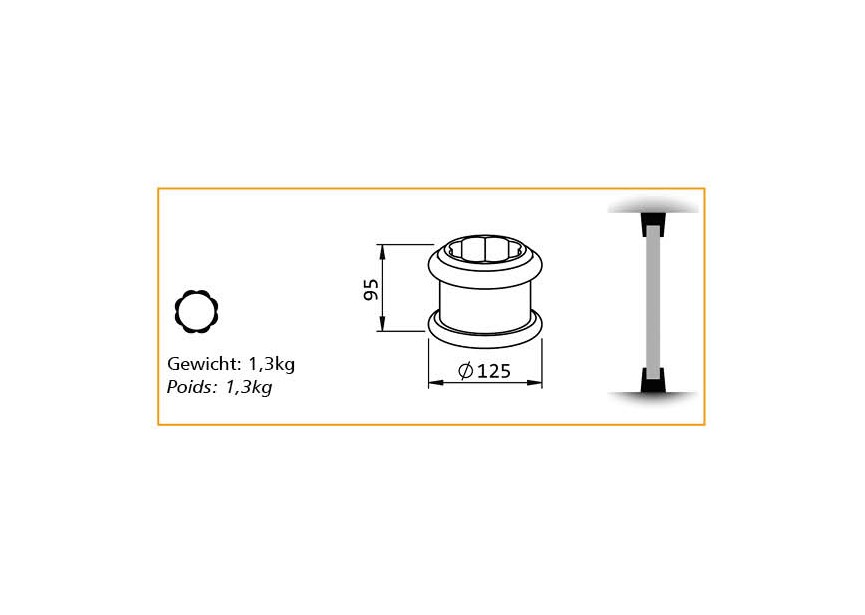 EXTREMITE POUR COLONNE 80MM - DECO 3