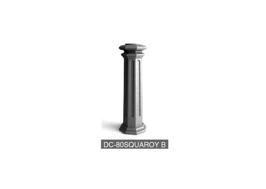 DC-80SQUAROY B~~UITEINDE VOOR KOLOM 80MM - SQUARE ROYAL B