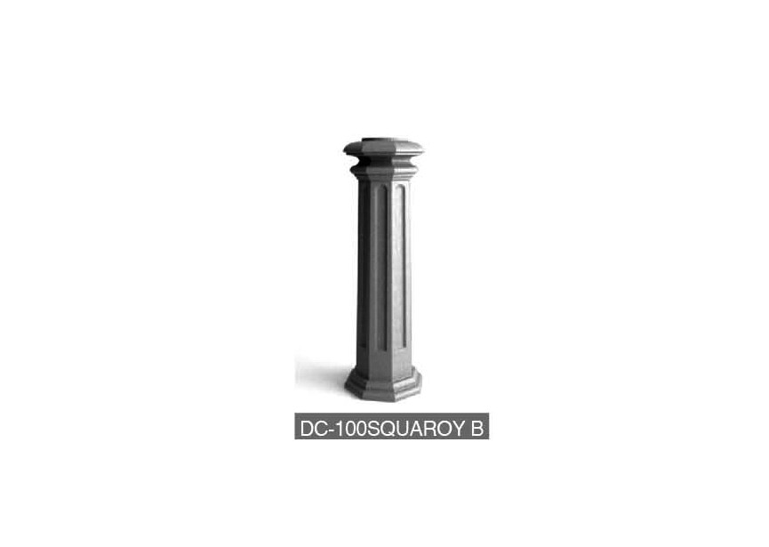 DC-100SQUAROY B~~UITEINDE VOOR KOLOM 100MM - SQUARE ROYAL B