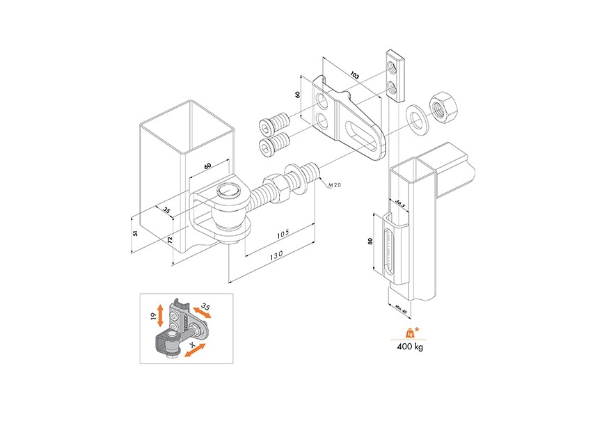 GBMU4D-Z-M20-130-02-ALUM~~P00013026 - Prijs per set van 2-industriele scharnier 180° opening-alu bru