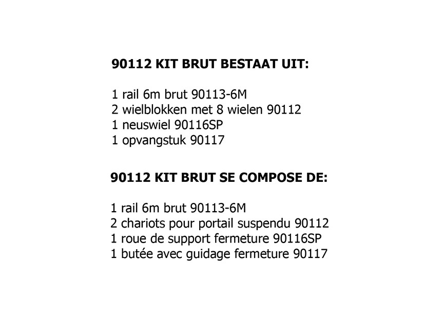 90112 KIT BRUT- PRIX NET !!!