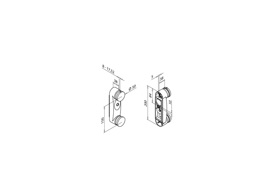 Adaptateur à verre réglable