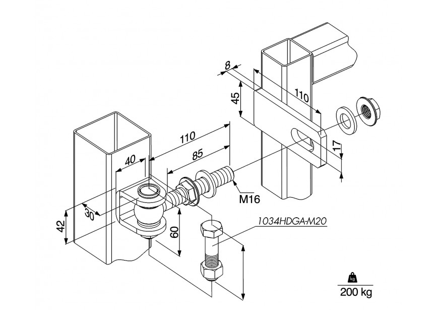 GBMU-B-M16-110-02~~P00012677 - Prijs per set van 2-regelb.scharnier 3dimens