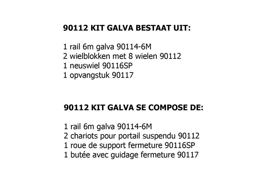 90112 KIT GALVA - PRIX NET !!!