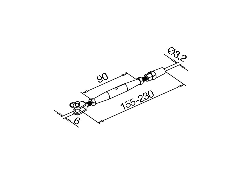 147250-003~~EASY FIX SPANSCHROEF MET GAFFEL, DRAAD 3,2MM