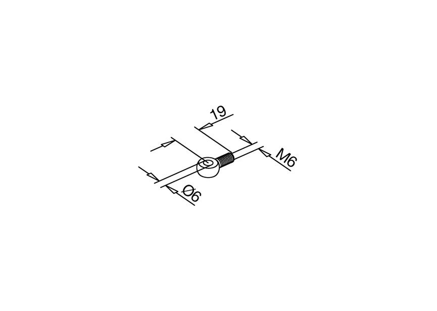 147350-619~~EASY FIX OOG BOUT DIN 444, M6X12MM, VPE 10STUKS