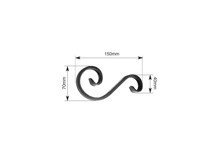 S150-12X6~~WARM UITGESMEDE KRUL