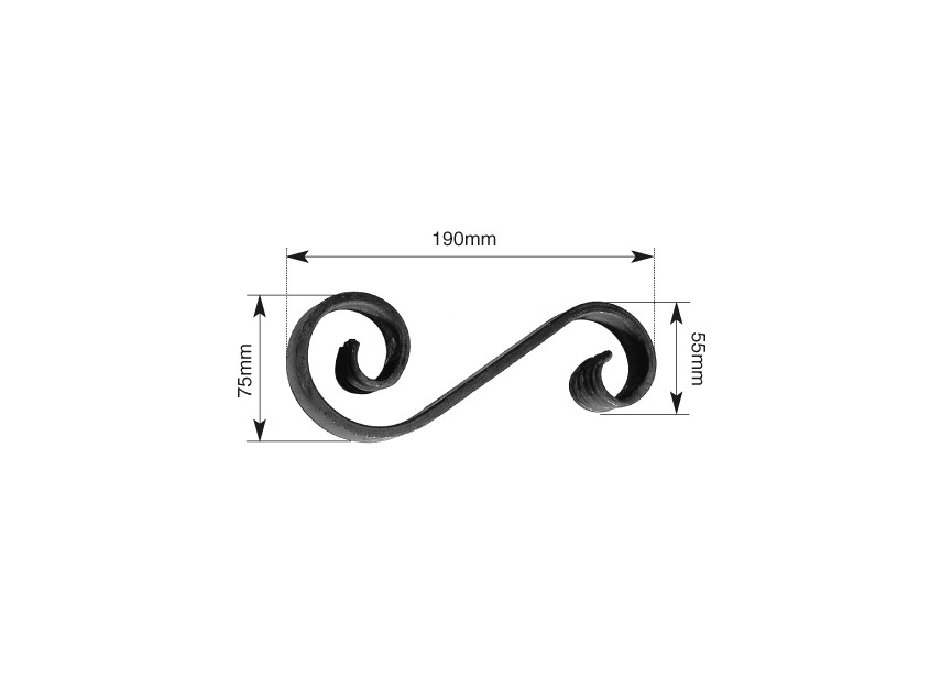 S190-20X6~~WARM UITGESMEDE KRUL