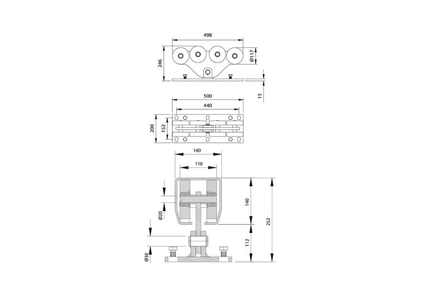 CHARIOT PR PORTAIL  SUSPENDU