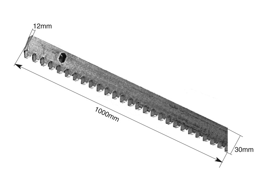 91112~~GEGALVANISEERDE TANDLAT 30X12MM - 1 M.