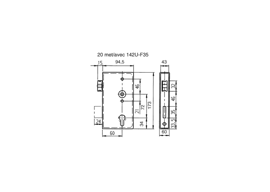 140U60ZW~~16758 Lasbare slotkast