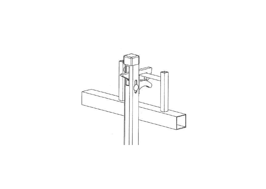 P00006701 - Arrêt de porte galvanisé à chauD- Pour profils avec une largeur max. de 50mm