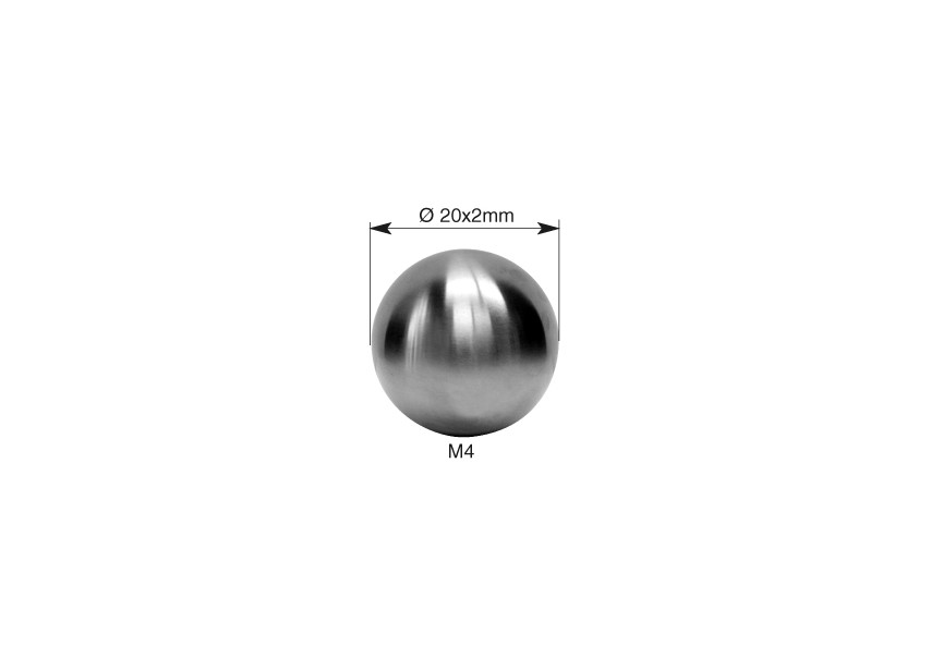 BOULE EN INOX - 20 X 2 MM - M4