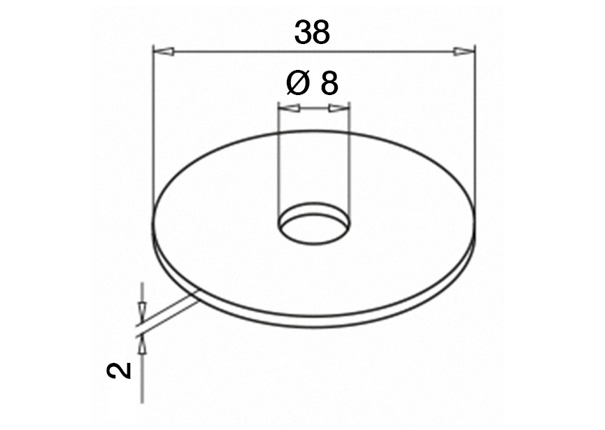 Cale caoutchouc pour adaptateur à verre mod. 752