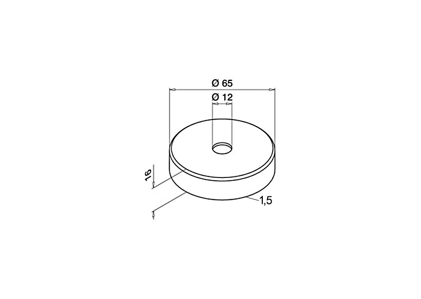 cache pour support modéle 0118, Ø65mm