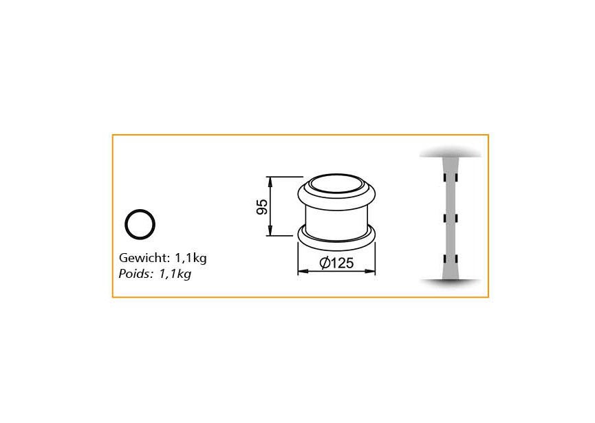 DC-80R DECO 1~~RING VOOR KOLOM 80MM - DECO 1