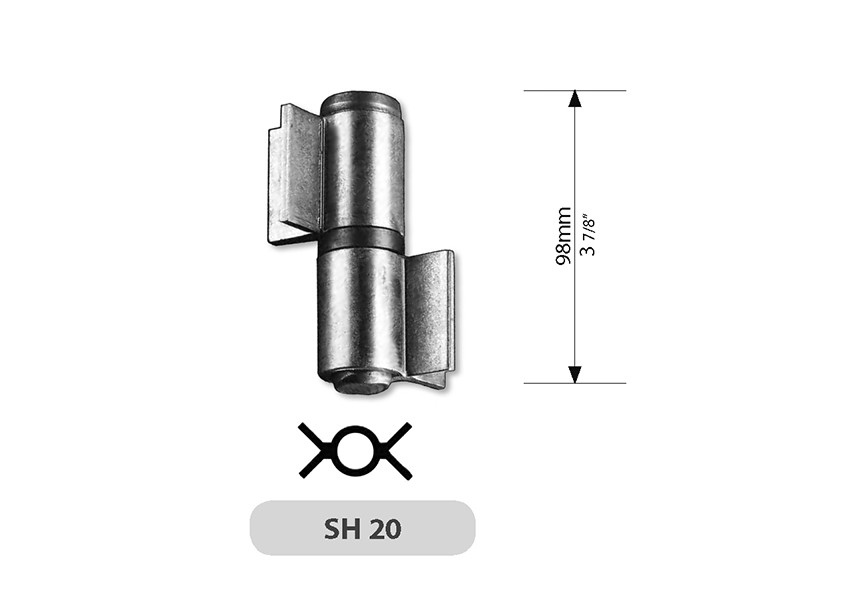 SH20~~ZWARE SCHARNIER 2 AANLASLIPPEN